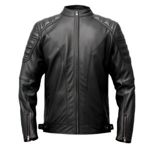 Black Sheepskin Quilted Biker