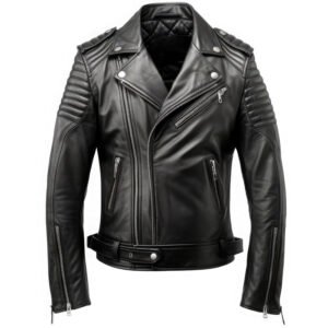 Quilted Biker Leather Jacket