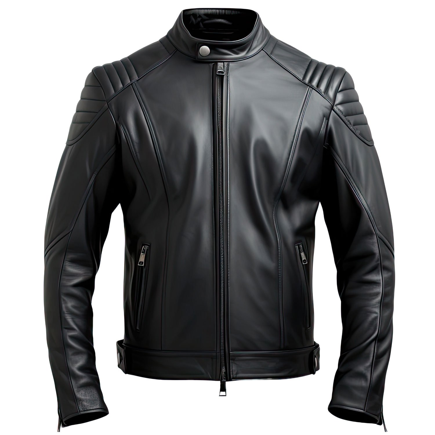 Biker Stand Collar Zip-up Biker Stand Collar Zip-up