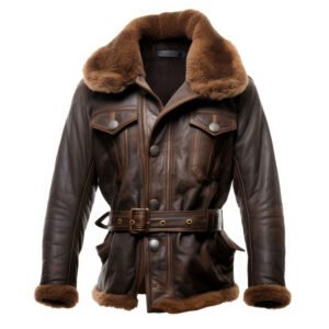 Rugged Winter Shearling Coat