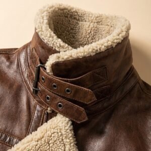 Shearling Leather Aviator jacket